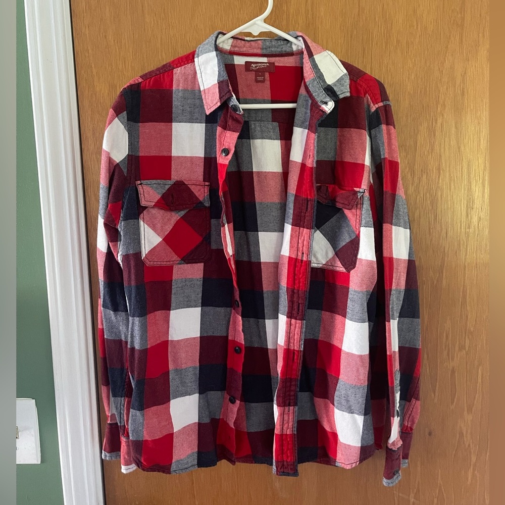 Red, White & Blue Plaid Shirt